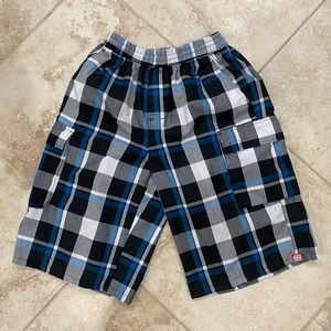 Y2K Maui Built Tropix Hawaii Long Plaid Cargo Shorts Men’s Size S